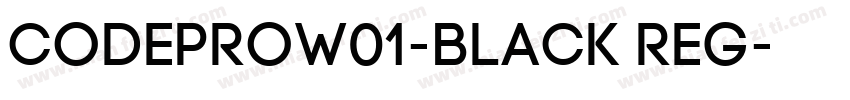CodeProW01-Black Reg字体转换